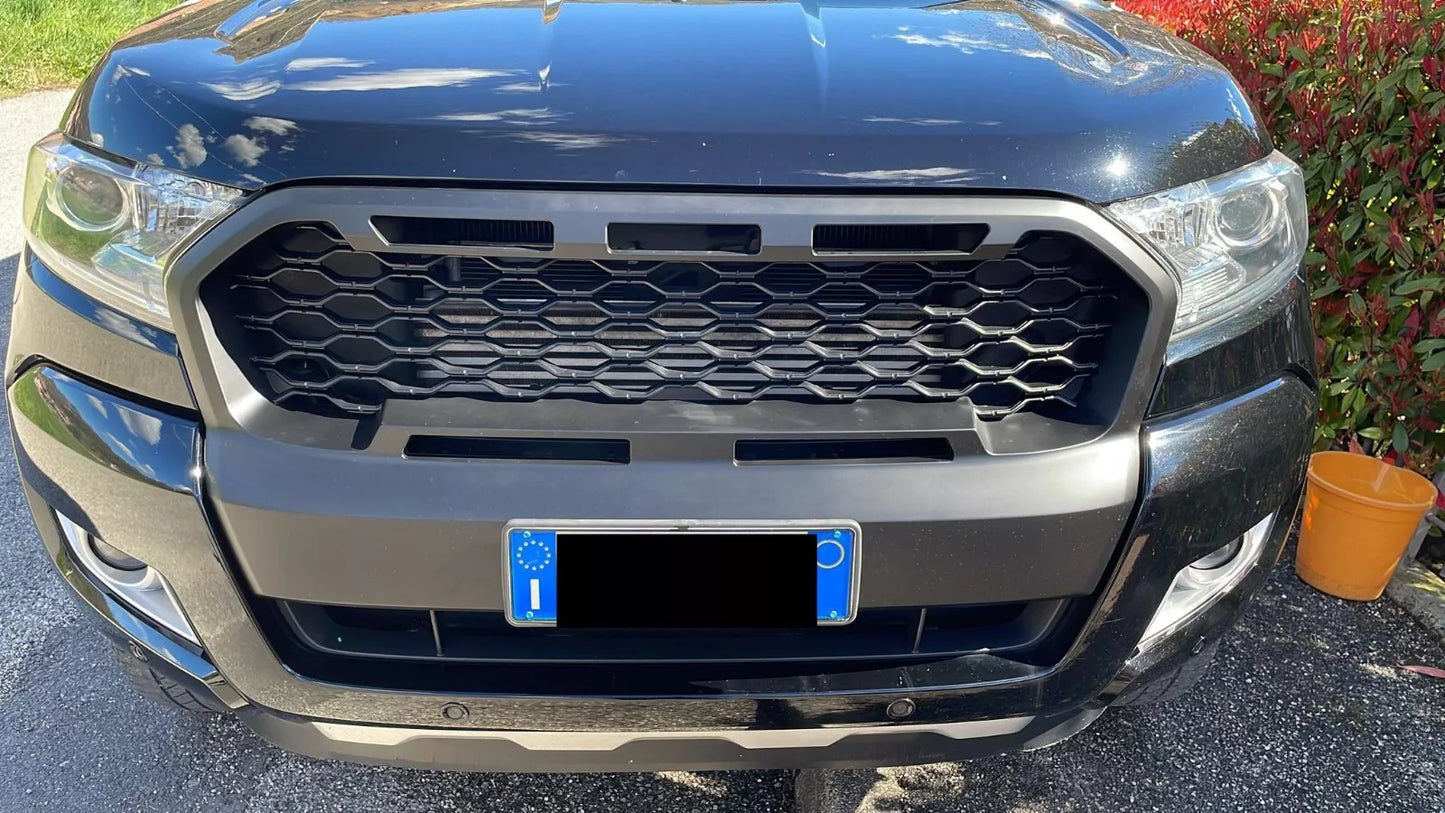 1022 FRONT GRILLE FOR FORD RANGER T6 15-21 SPORTS LOOK ABS HONEYCOMB 