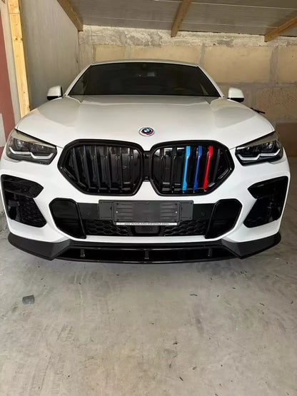 ✮1026 SPLITTER ADATTO PER BMW X6 G06 2020-2023 MSPORT NERO LUCIDO✮