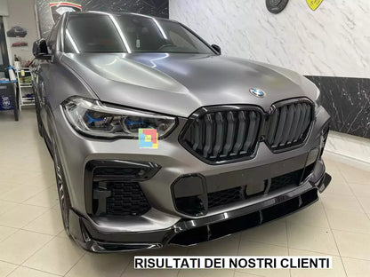 ✮1026 SPLITTER ADATTO PER BMW X6 G06 2020-2023 MSPORT NERO LUCIDO✮