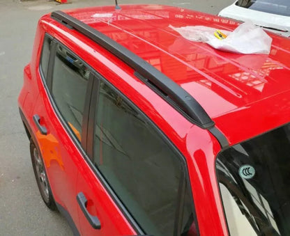 ⭐0306 BARRE SUL TETTO PER JEEP RENEGADE 2014 - 23 MANCORRENTI NERO PORTAPACCHI⭐