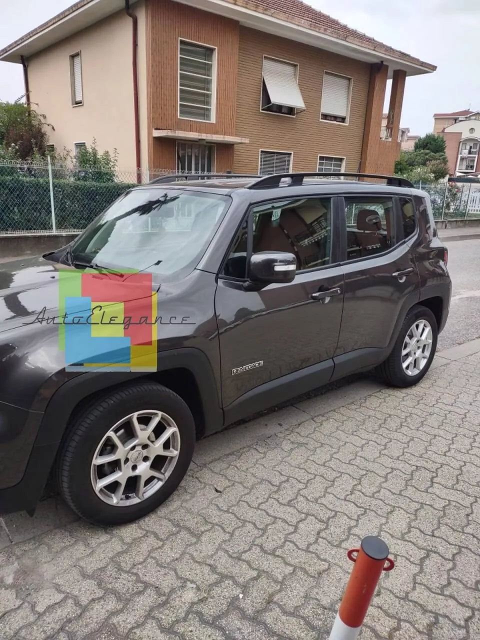 ⭐0306 BARRE SUL TETTO PER JEEP RENEGADE 2014 - 23 MANCORRENTI NERO PORTAPACCHI⭐