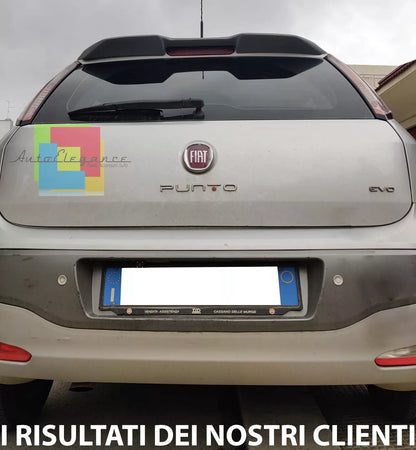 ☀️0268 ALETTONE SPORTIVO ADATTO FIAT PUNTO EVO GRANDE PUNTO SPOILER TETTO NERO☀️