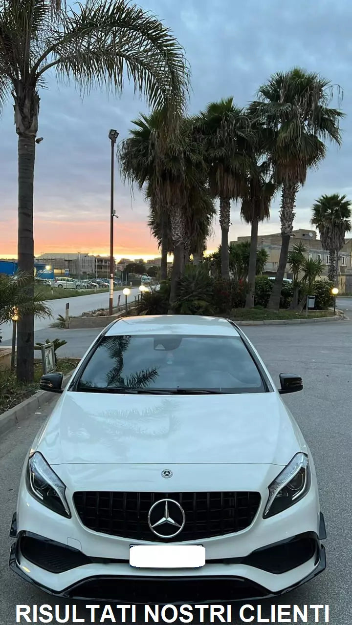 0065⭐ MERCEDES A W176 15-18 SPLITTER PER PARAURTI ANTERIORE AMG A45 ABS NERO ⭐