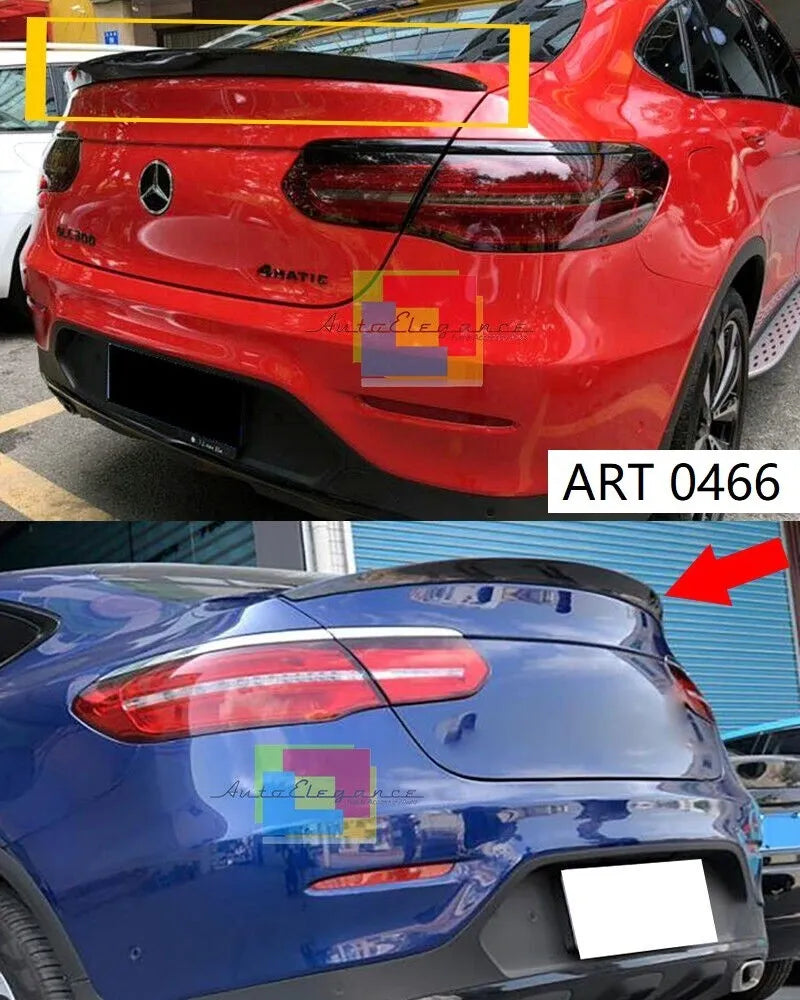 0466⭐SPOILER POSTERIORE AMG COFANO MERCEDES GLC COUPE C253 15+ NERO LUCIDO ABS⭐