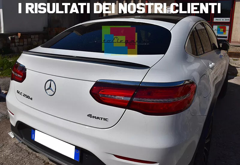 0466⭐SPOILER POSTERIORE AMG COFANO MERCEDES GLC COUPE C253 15+ NERO LUCIDO ABS⭐