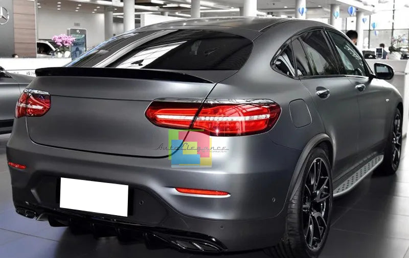 0466⭐SPOILER POSTERIORE AMG COFANO MERCEDES GLC COUPE C253 15+ NERO LUCIDO ABS⭐