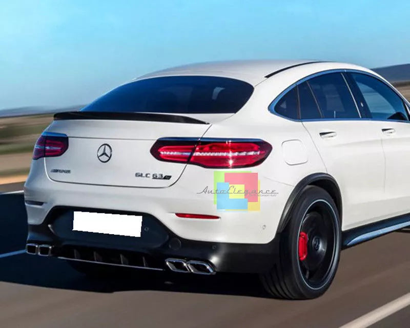 0466⭐SPOILER POSTERIORE AMG COFANO MERCEDES GLC COUPE C253 15+ NERO LUCIDO ABS⭐