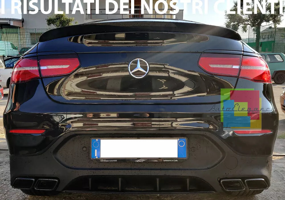 0466⭐SPOILER POSTERIORE AMG COFANO MERCEDES GLC COUPE C253 15+ NERO LUCIDO ABS⭐