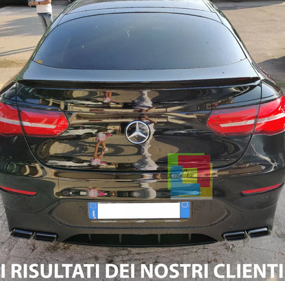 0466⭐SPOILER POSTERIORE AMG COFANO MERCEDES GLC COUPE C253 15+ NERO LUCIDO ABS⭐