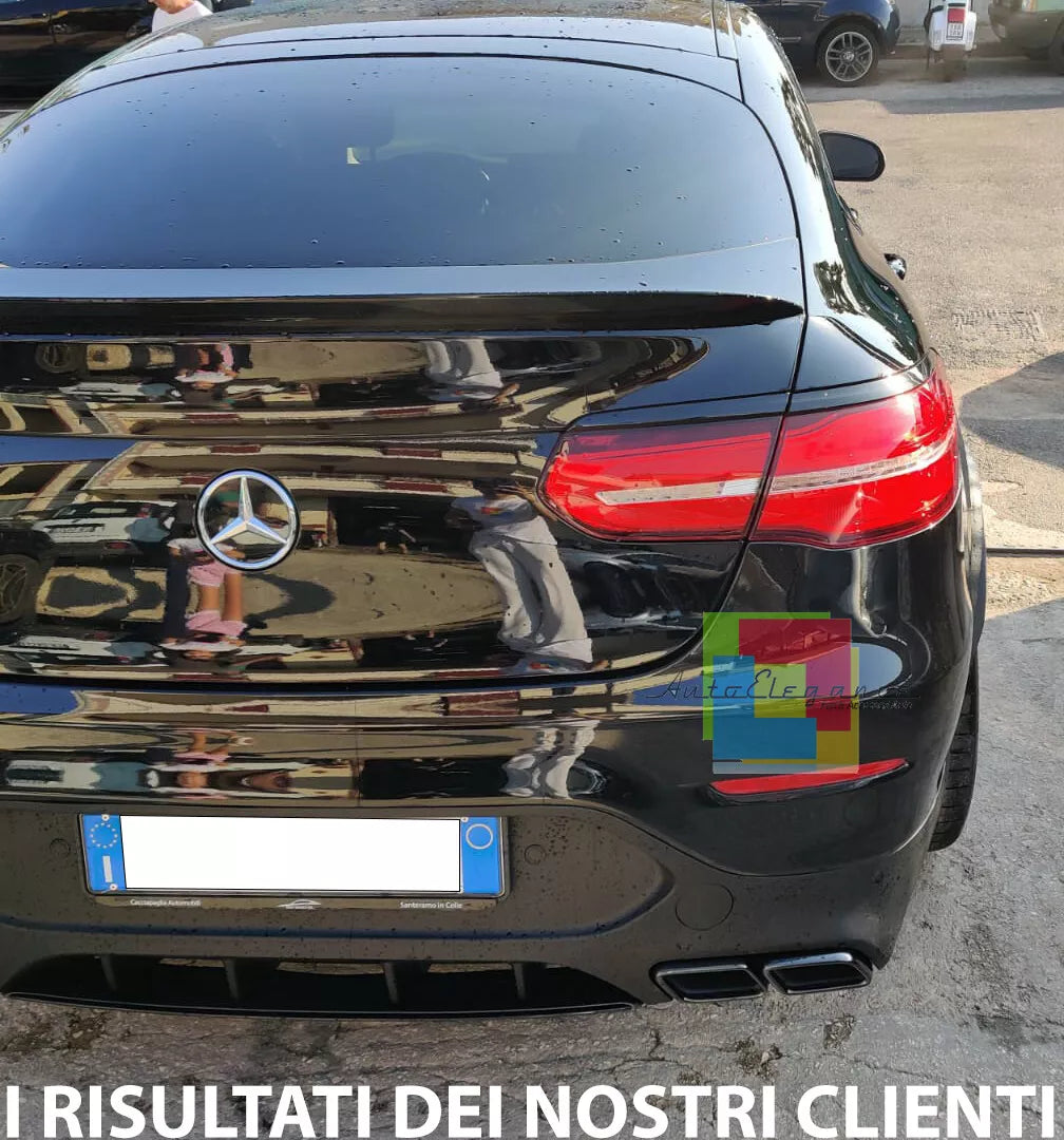 0466⭐SPOILER POSTERIORE AMG COFANO MERCEDES GLC COUPE C253 15+ NERO LUCIDO ABS⭐