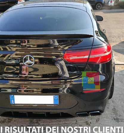 0466⭐SPOILER POSTERIORE AMG COFANO MERCEDES GLC COUPE C253 15+ NERO LUCIDO ABS⭐
