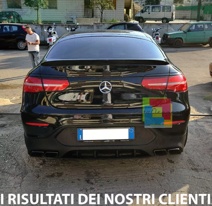 0466⭐SPOILER POSTERIORE AMG COFANO MERCEDES GLC COUPE C253 15+ NERO LUCIDO ABS⭐