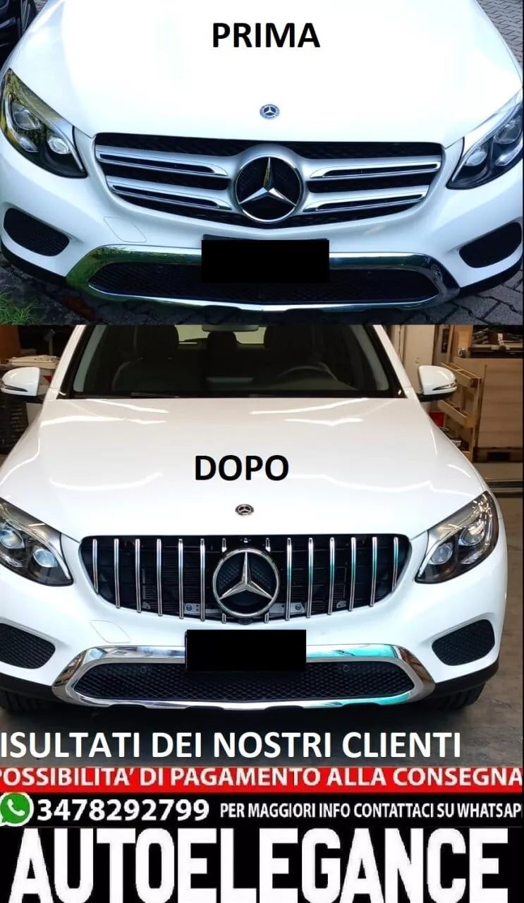 🌙0372 Radiatore Griglia Cromata adatto per Mercedes GLC X253 Coupé C253 15-19🌙