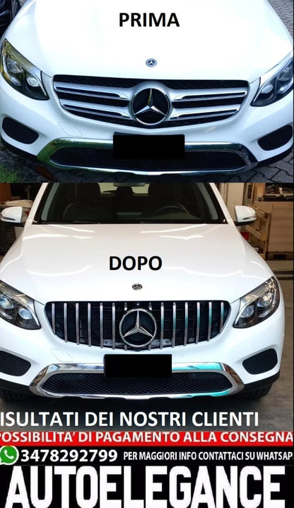 🌙0372 Radiatore Griglia Cromata adatto per Mercedes GLC X253 Coupé C253 15-19🌙