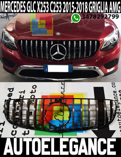 🌙0372 Radiatore Griglia Cromata adatto per Mercedes GLC X253 Coupé C253 15-19🌙