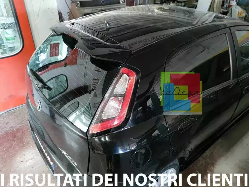 ⭐0268 ALETTONE SPORTIVO ADATTO FIAT PUNTO EVO GRANDE PUNTO SPOILER TETTO NERO⭐