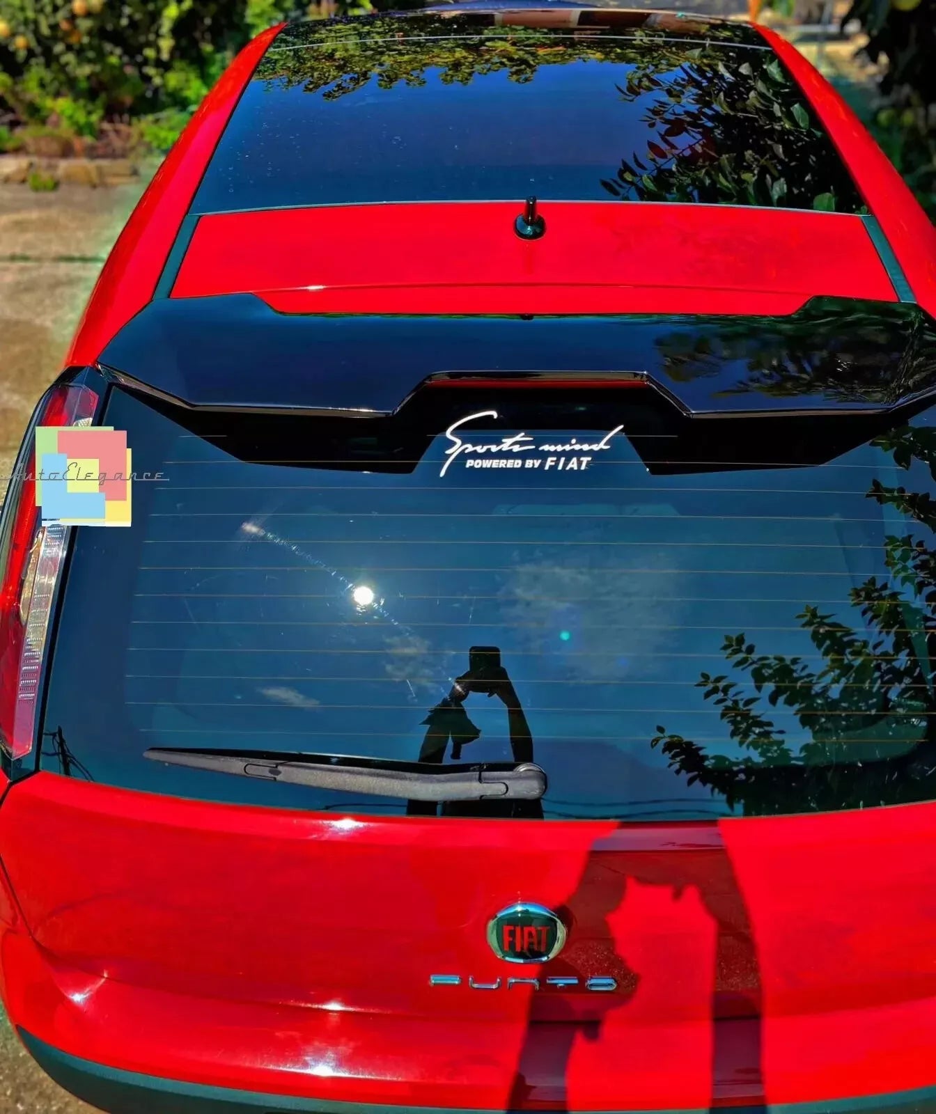 ⭐0268 ALETTONE SPORTIVO ADATTO FIAT PUNTO EVO GRANDE PUNTO SPOILER TETTO NERO⭐