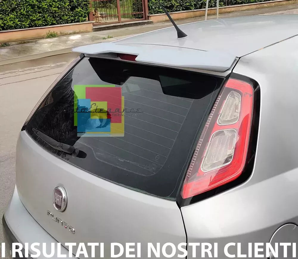 ⭐0268 ALETTONE SPORTIVO ADATTO FIAT PUNTO EVO GRANDE PUNTO SPOILER TETTO NERO⭐