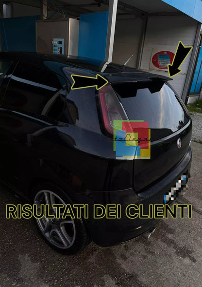 ⭐0268 ALETTONE SPORTIVO ADATTO FIAT PUNTO EVO GRANDE PUNTO SPOILER TETTO NERO⭐