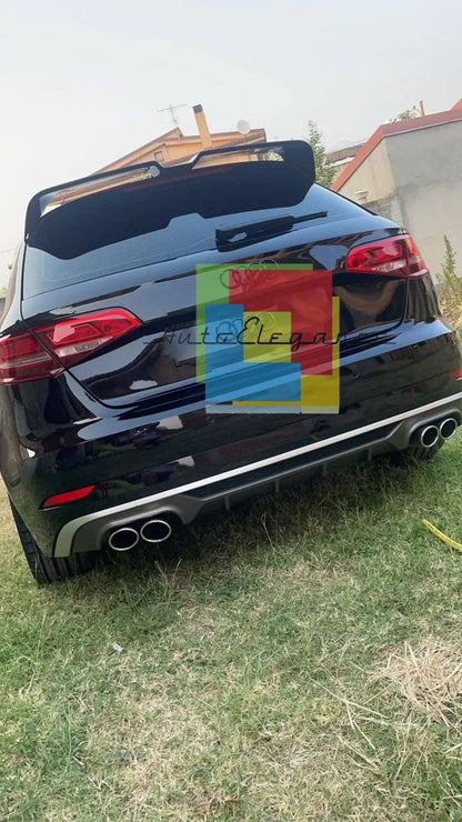 0194⭐SOTTO PARAURTI ADATTO PER AUDI A3 8V SPORTBACK 16-19 RESTYLING DIFFUSOR S3⭐