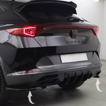 1437⭐FLAP POSTERIORI ADATTI PER CUPRA FORMENTOR 20+ NERO LUCIDO LOOK SPORTIVO⭐