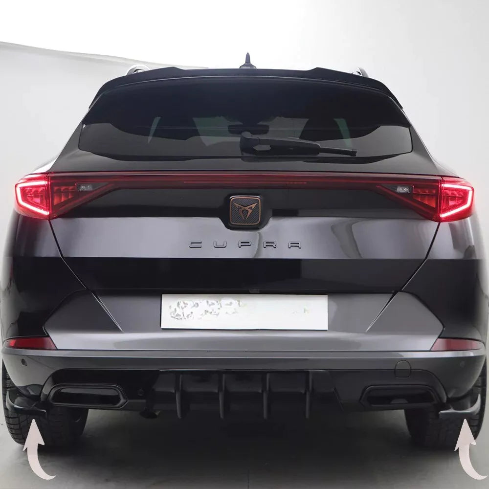 1437⭐FLAP POSTERIORI ADATTI PER CUPRA FORMENTOR 20+ NERO LUCIDO LOOK SPORTIVO⭐