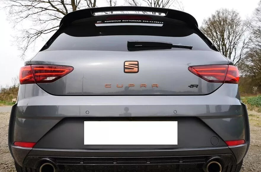 0406⭐SPOILER ADATTO PER SEAT LEON 5F 5 PORTE 12-20 LOOK CUPRA R300 DESIGN NERO⭐