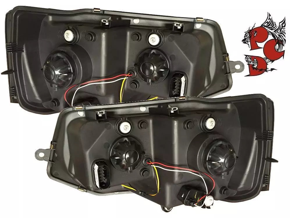 💎FANALI U LED ADATTO PER VW T5 09-15 NERO MULTIVAN TRANSPORTER KIT LIFTING💎