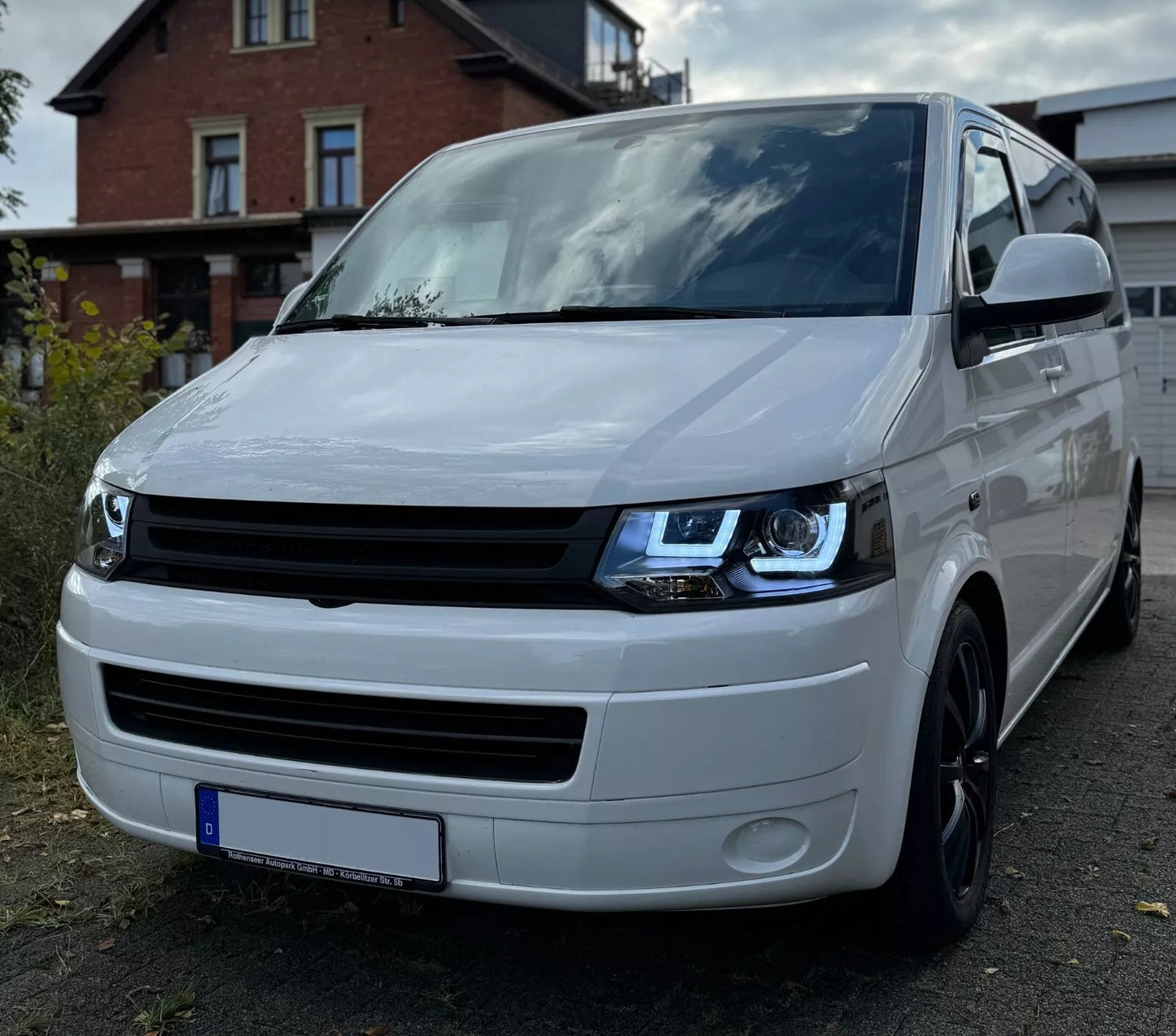 💎FANALI U LED ADATTO PER VW T5 09-15 NERO MULTIVAN TRANSPORTER KIT LIFTING💎