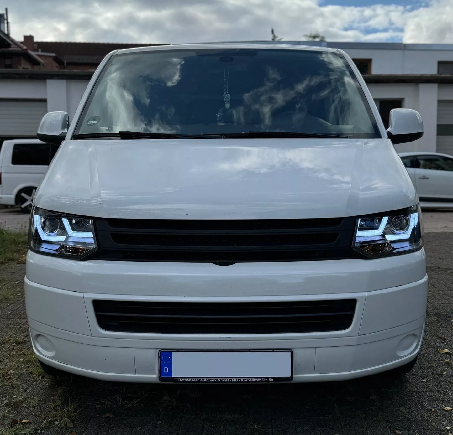 💎FANALI U LED ADATTO PER VW T5 09-15 NERO MULTIVAN TRANSPORTER KIT LIFTING💎