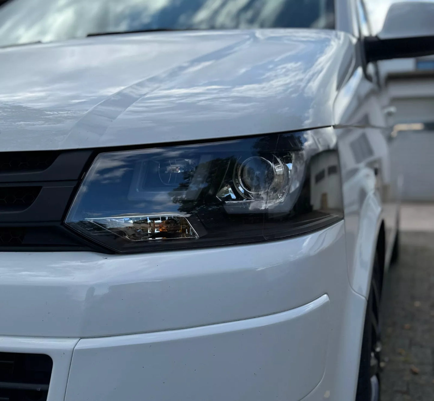 💎FANALI U LED ADATTO PER VW T5 09-15 NERO MULTIVAN TRANSPORTER KIT LIFTING💎