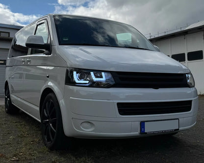 💎FANALI U LED ADATTO PER VW T5 09-15 NERO MULTIVAN TRANSPORTER KIT LIFTING💎
