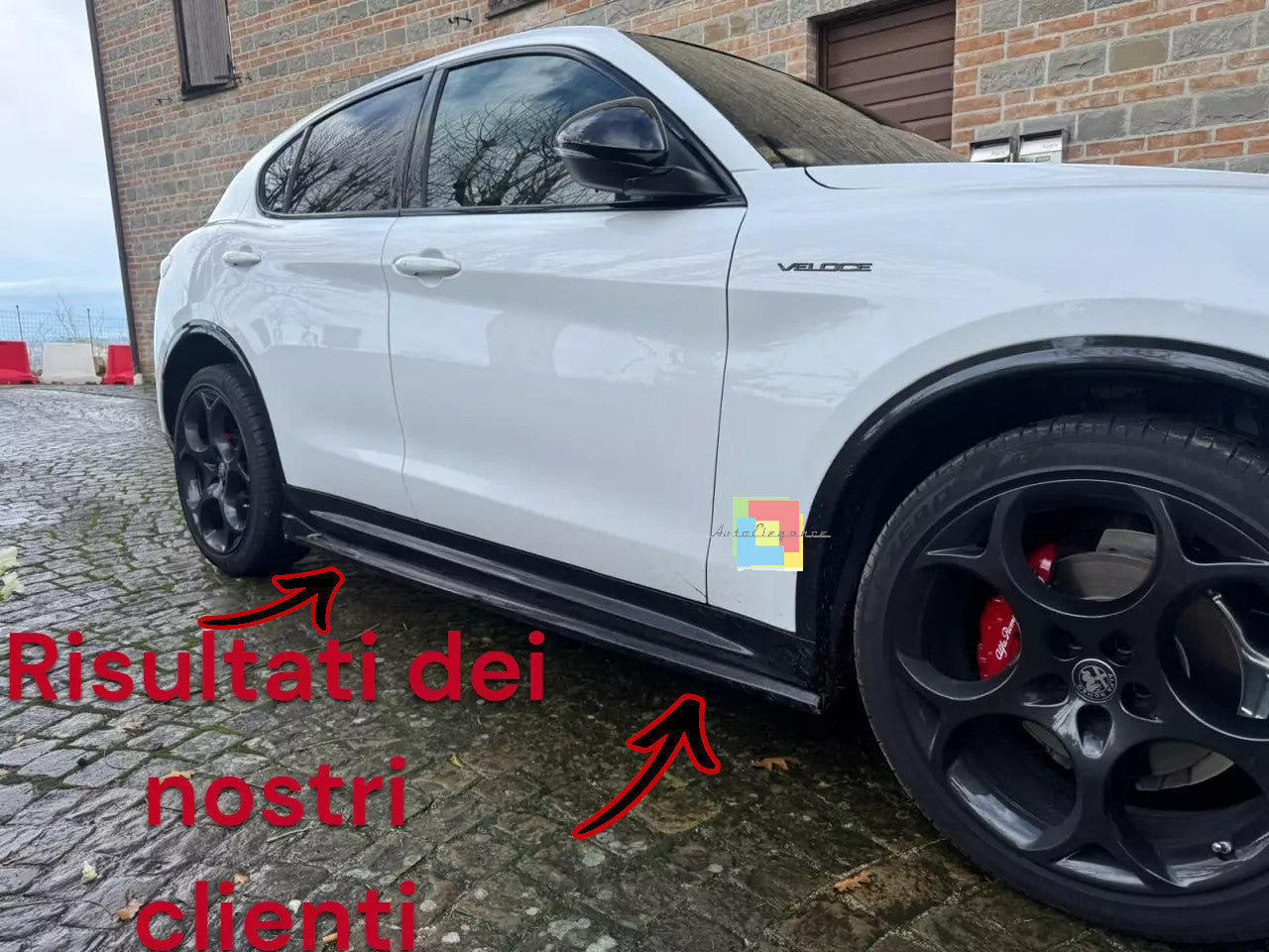 ⭐Minigonne Laterali Diffusori ADATTO PER Alfa Romeo Stelvio Quadrifoglio Mk1⭐