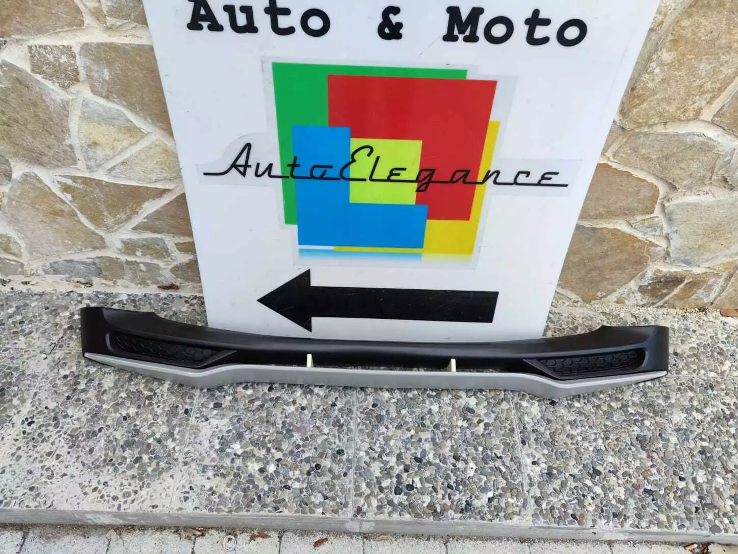 0338⭐SMART FORTWO 453 2014+ SPOILER SOTTO PARAURTI ANTERIORE SPORTIVO IN ABS⭐