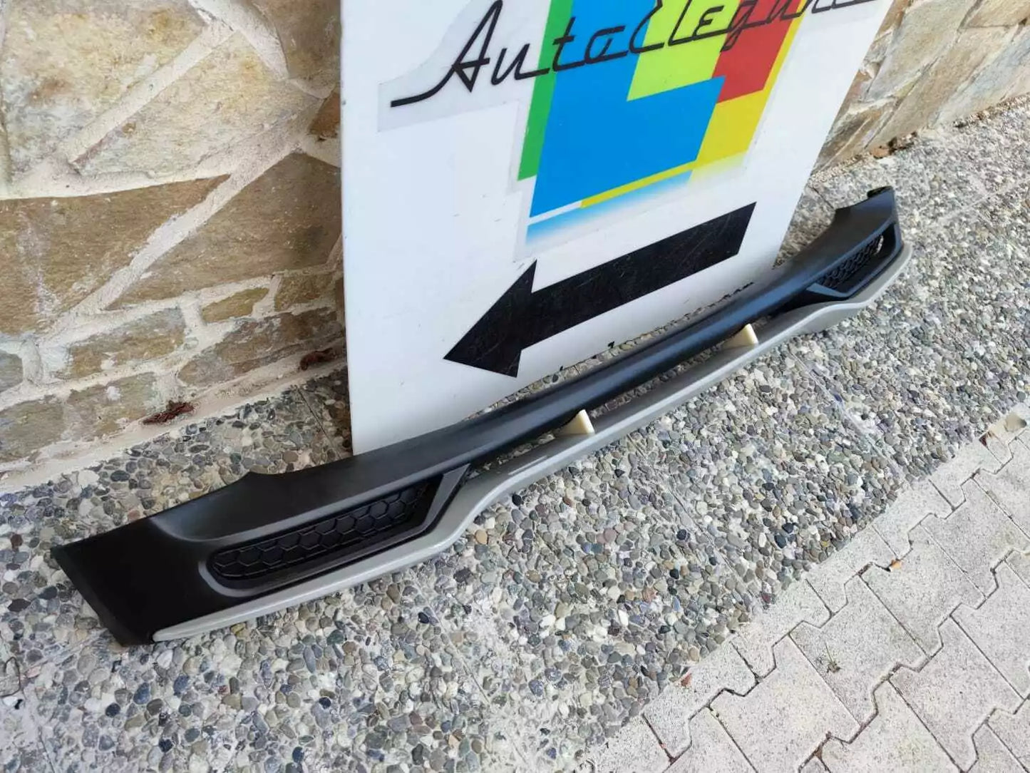 0338⭐SMART FORTWO 453 2014+ SPOILER SOTTO PARAURTI ANTERIORE SPORTIVO IN ABS⭐