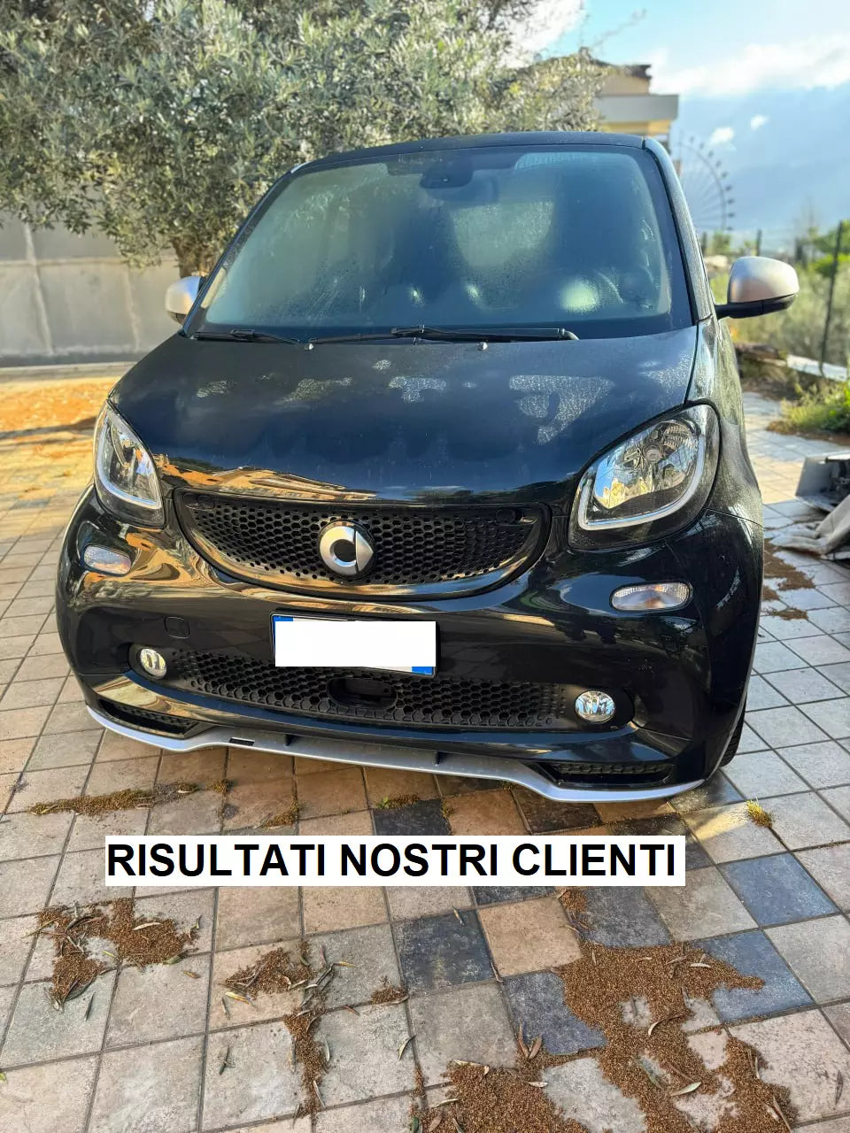 0338⭐SMART FORTWO 453 2014+ SPOILER SOTTO PARAURTI ANTERIORE SPORTIVO IN ABS⭐