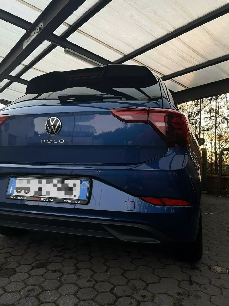 0830⭐SPOILER ADATTO PER VW POLO AW1 LOOK GTI GTD RLINE LOOK NERO LUCIDO⭐