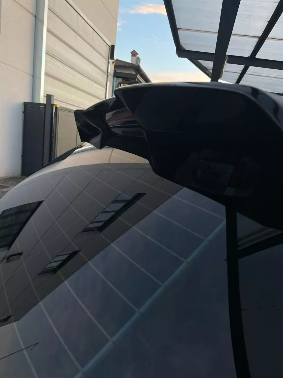 0830⭐SPOILER ADATTO PER VW POLO AW1 LOOK GTI GTD RLINE LOOK NERO LUCIDO⭐