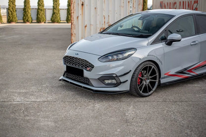 0206🔥SOTTO PARAURTI ANTERIORE FORD FIESTA MK8 ST 17+ABS NERO LUCIDO SPLITTER 🔥