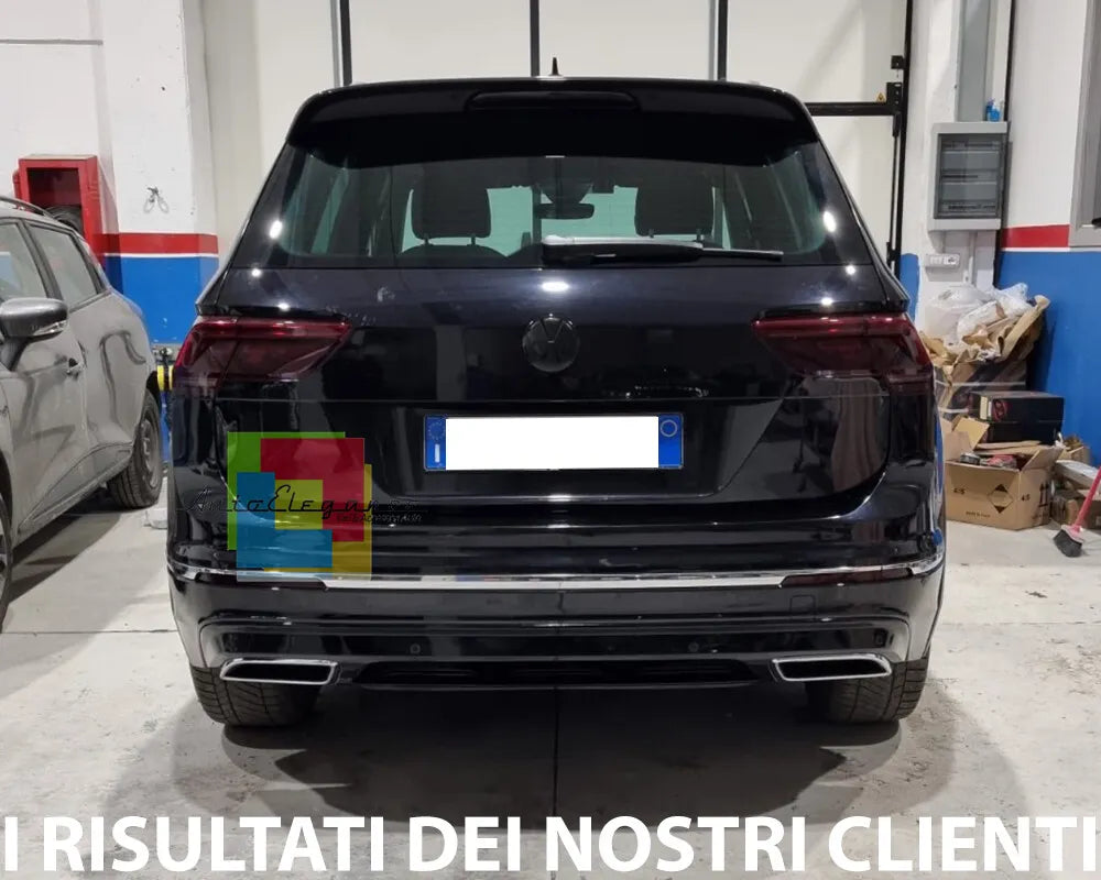 0360❄️DIFFUSORE VW TIGUAN II AD1 16+ SOTTO PARAURTI POSTERIORE LOOK R IN ABS ❄️