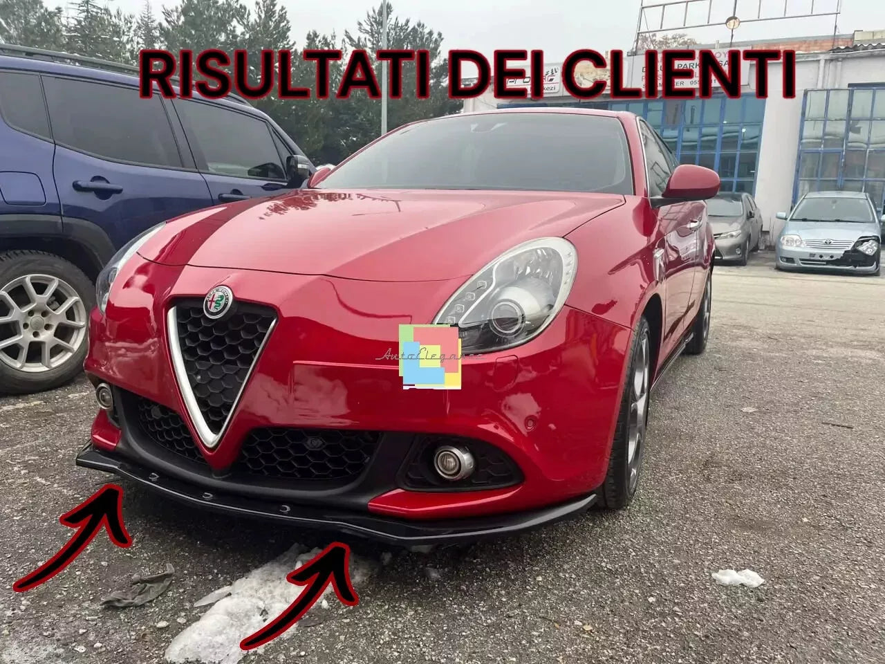 1842 ⭐SPLITTER ADATTO PER ALFA ROMEO GIULIETTA 2010-2020 NERO LUCIDO⭐