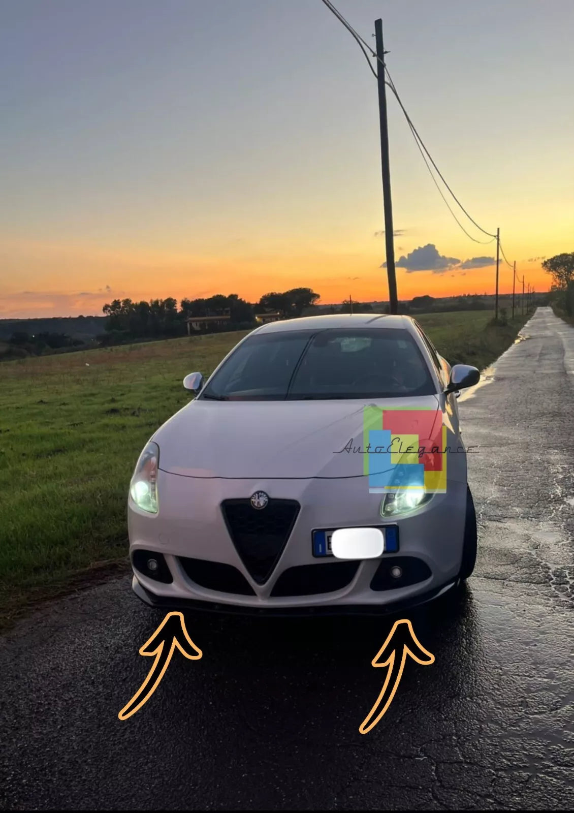1842 ⭐SPLITTER ADATTO PER ALFA ROMEO GIULIETTA 2010-2020 NERO LUCIDO⭐