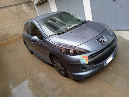 ❄️⭐1741 FARI ANTERIORI ADATTO PER PEUGEOT 207 207 CC 06-2012 NERI ANGEL EYES⭐❄️