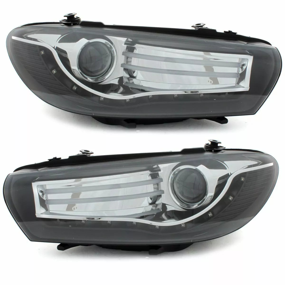Fari per VW Scirocco 08-14 nero led luci di posizione Lightbar Depo set