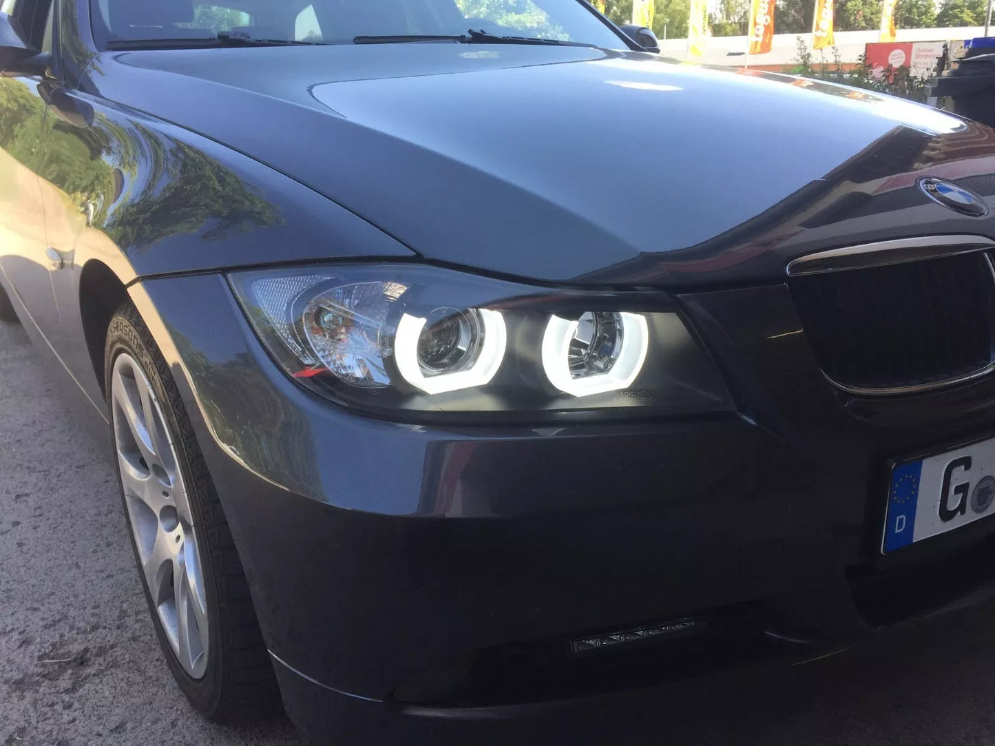 FANALE XENO PER BMW E90 E91 05-08 NERO PER D1S HID LUCE DIURNA OTTICA