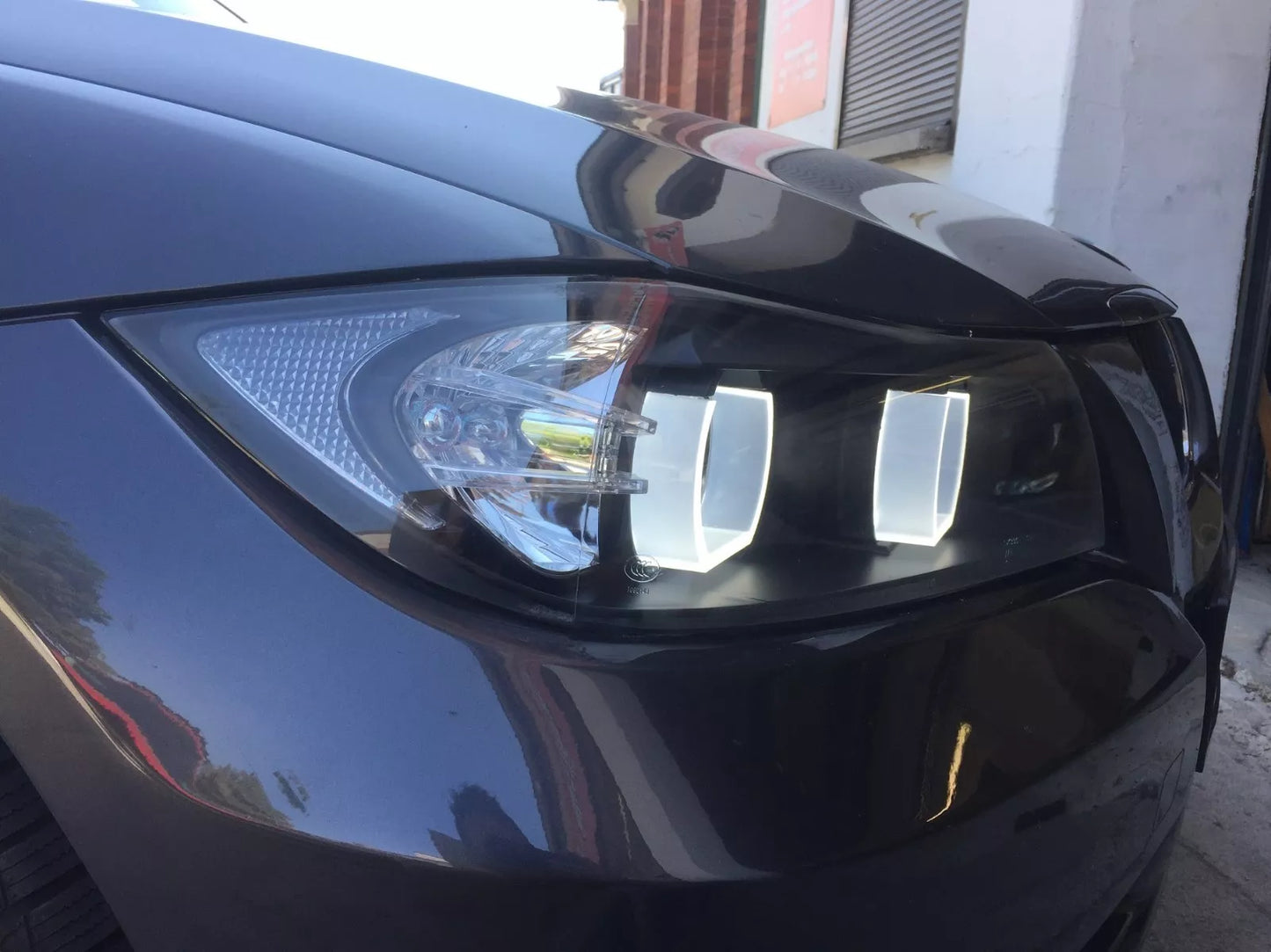 FANALE XENO PER BMW E90 E91 05-08 NERO PER D1S HID LUCE DIURNA OTTICA