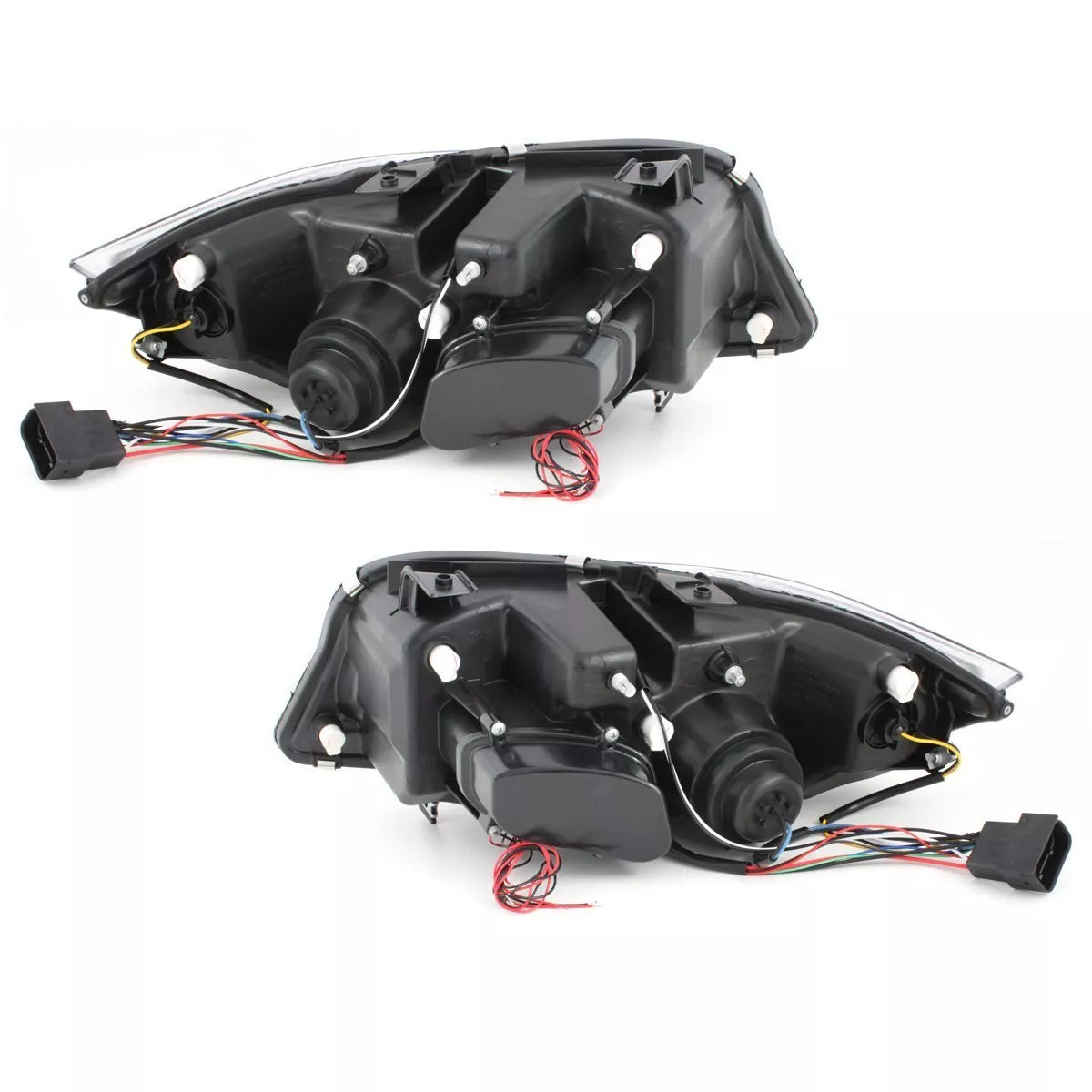 FANALE LED ANGEL EYES PER BMW E90 E91 05-08 NERO FARO PRINCIPALE