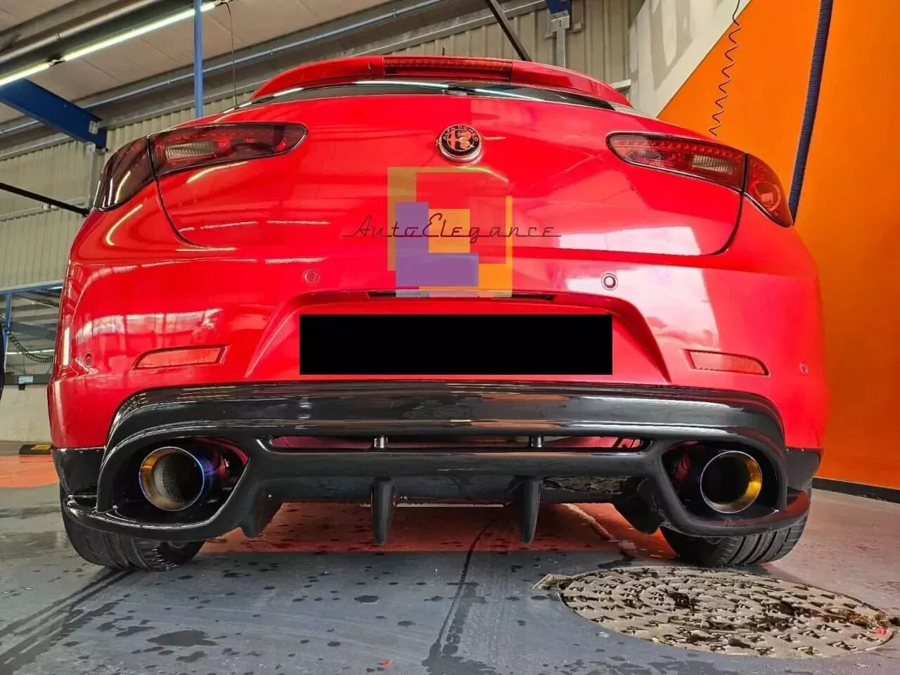 ⭐0405 DIFFUSORE POSTERIORE ADATTO PER ALFA ROMEO GIULIETTA NERO LUCIDO⭐