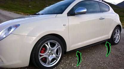 ⭐Minigonne laterari "Giulietta Quadrifoglio" in ABS adatto per Alfa Romeo MITO⭐
