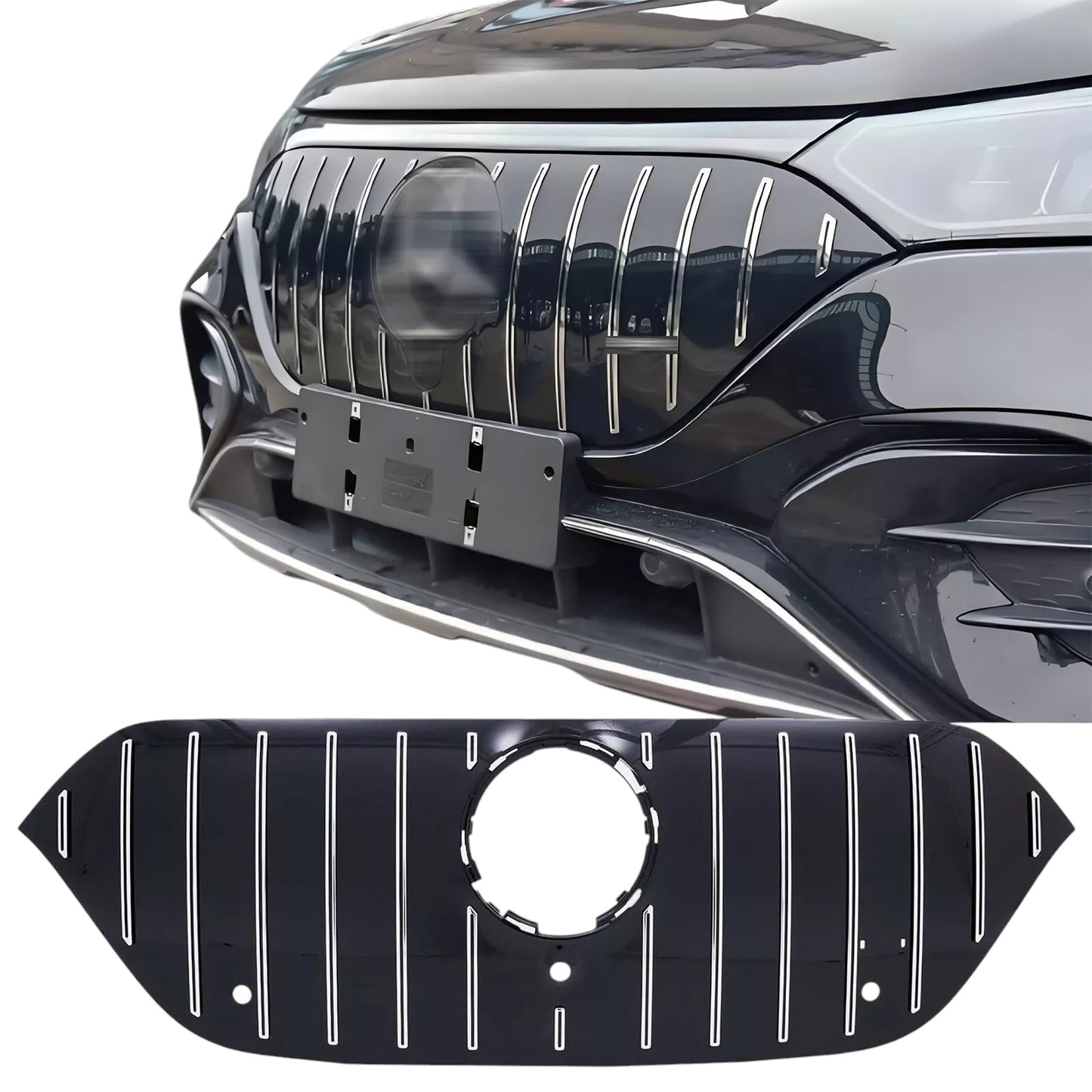 🔥Griglia GT Panamericana adatta per Mercedes EQS SUV W296 X296 Silver nera🔥